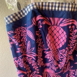 Lily Pulitzer strapless dress.